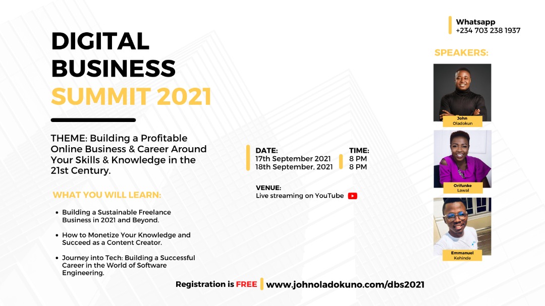 Digital Business Summit 2021 event flyer
